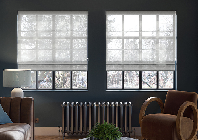 Salerno Voile, Dove Grey - Roman Blind - Image 3